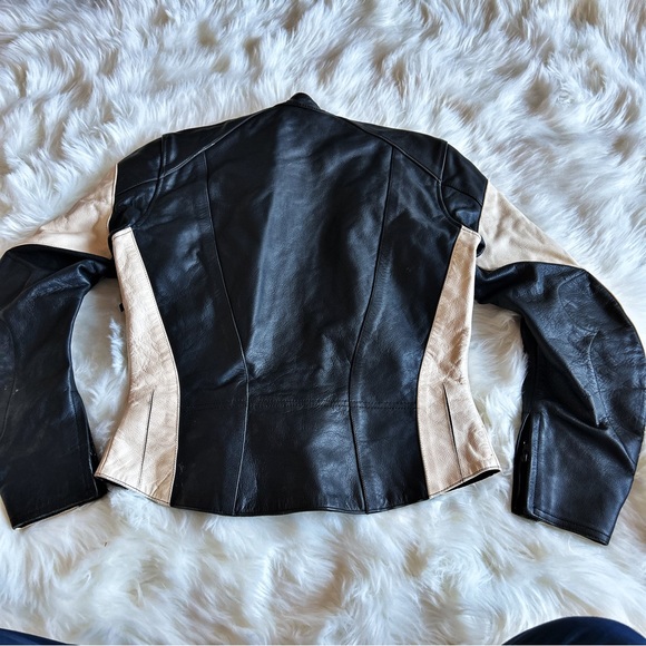 Hein Gericke leather women’s motorcycle jacket size 8 - Picture 4 of 4